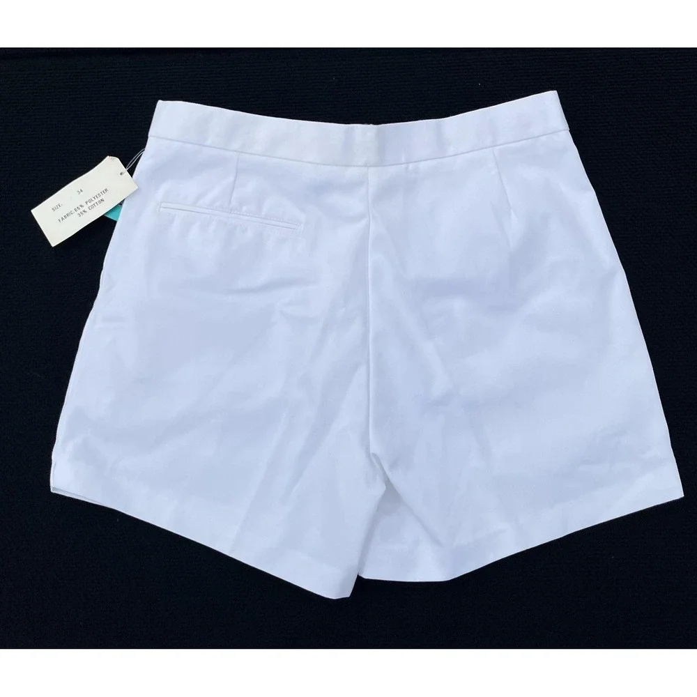 Vintage Cross Court Tennis‎ Shorts Mens 34 80s Poly Cotton NWT Classic Retro - Picture 9 of 14